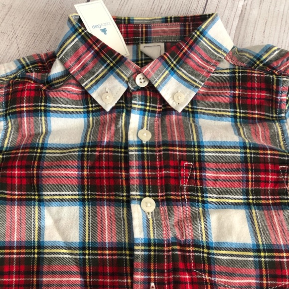 🎉SOLD🎉NWT Baby Gap plaid button down - Picture 2 of 4
